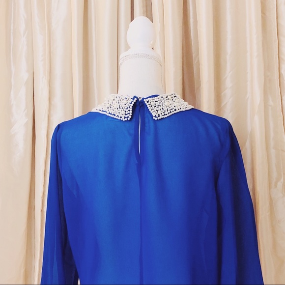 Vintage Pearl-Collar Blouse - Picture 3 of 4